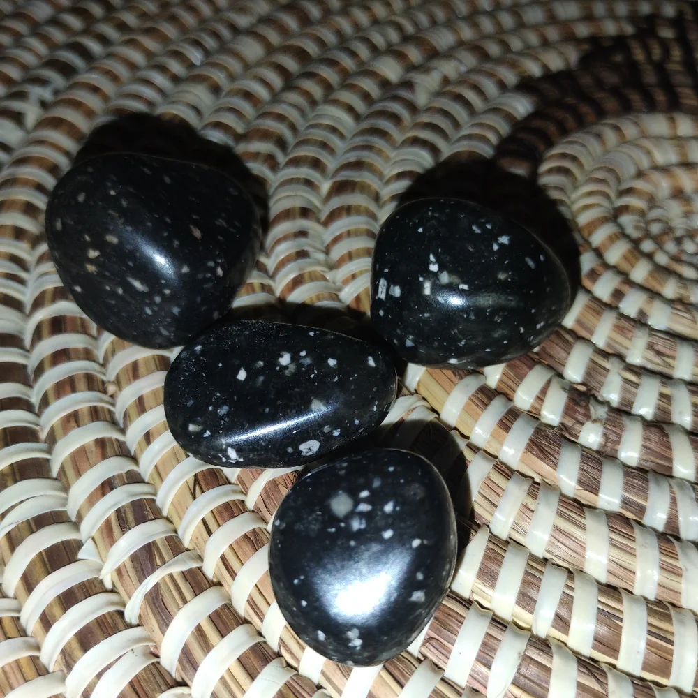 Polished Black Volcano Jasper Stones NEW